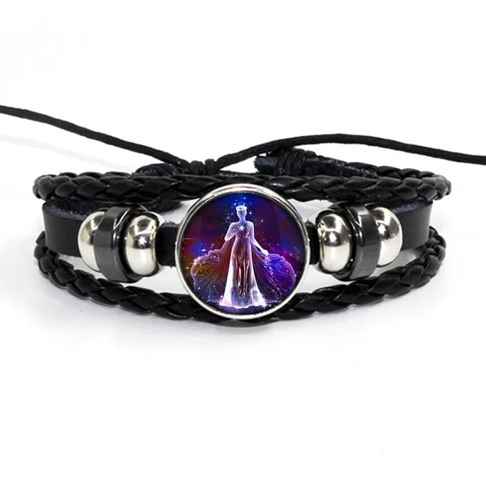 Zodiac Leather Braided Bracelet | š„FLAT 50% OFF SALEš„